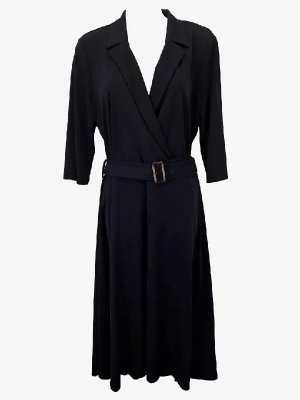 Chiffon dresses for womenWitchery Elegant Navy Belted Office Dress Size M