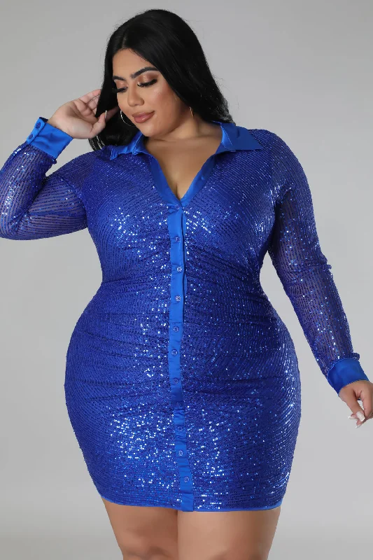 Plunging neckline dresses for womenShiniest Baddie Dress