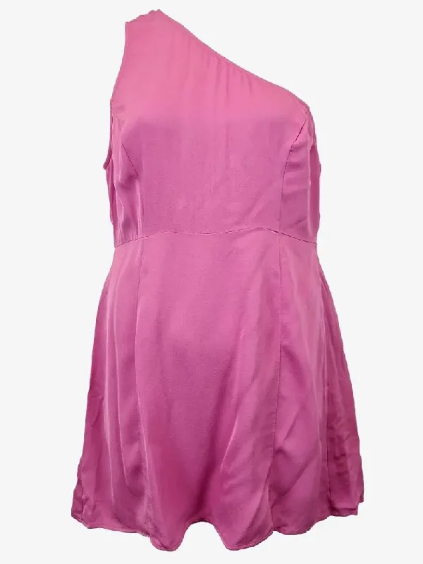 Cotton dresses for everyday wearThe Wolf Gang Magenta One Shoulder Summer Slip Dress Size L