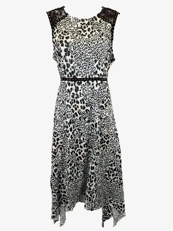 Evening women's dressesKaren Millen Stain Wild Blue Fancy Dress Size 14