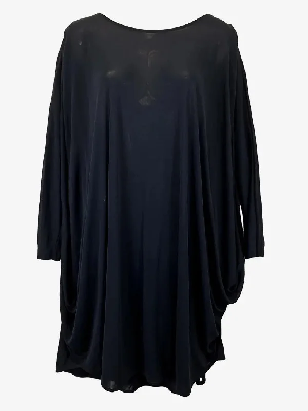 Sack dresses for womenCOS Navy Mesh Drape Weekend Dress Size S