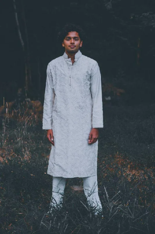Evening women's dressesWhite Colour embroidered Silk Sherwani - Rent