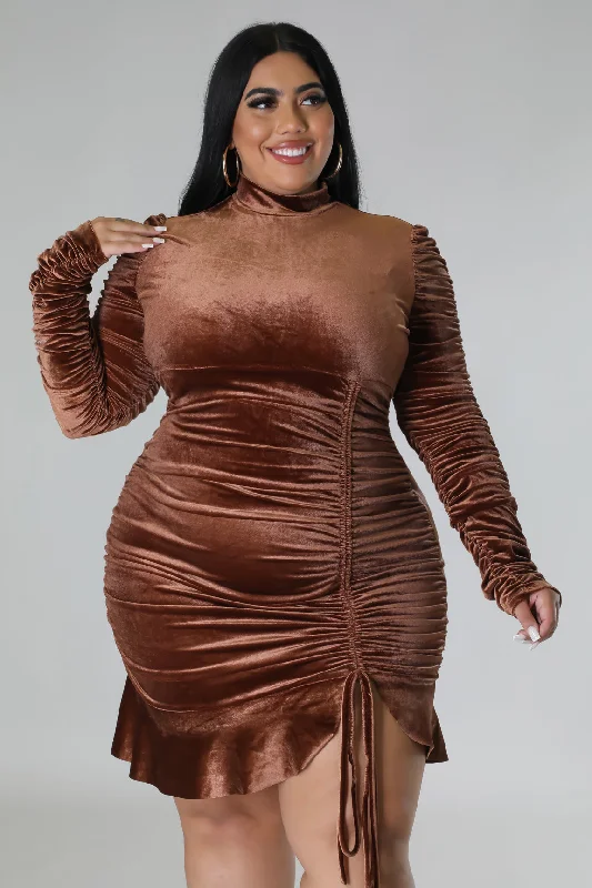 Flutter sleeve dresses for womenVelvet Baddie Dress