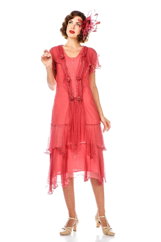 Summer dresses for hot weather1920s Style Dress in Rose by Nataya