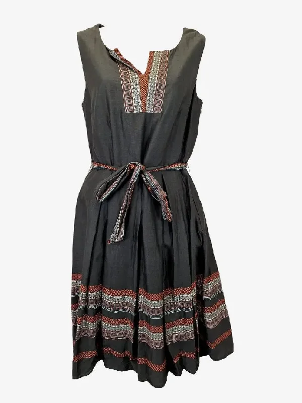 Long flowy dresses for womenLaura Ashley Tiny Squares Charcoal Dress Size 12