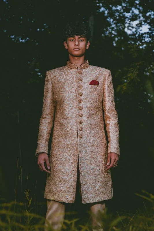 Cocktail dresses for womenRent Cream & Maroon Colour Sherwani for Groom