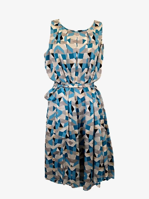 Bridesmaid dresses for womenLK Bennett Chic Silk Geometric Belted Dress Size 8