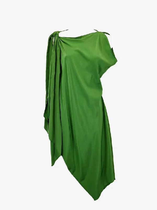 Mother-of-the-bride dressesArthur Galan Moss Asymmetrical Elegant Drape Dress Size 8
