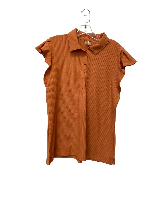 Easy-care women's topsOrange Top Short Sleeve Calia, Size Xl