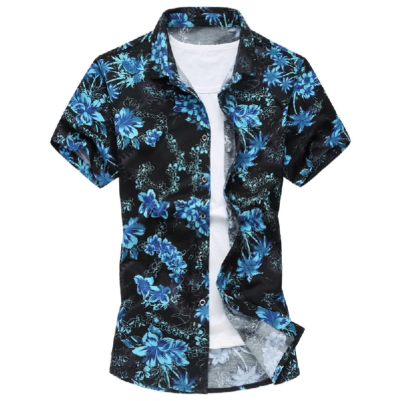 work shirts for menShort Sleeve Beach Hawaiian Shirts