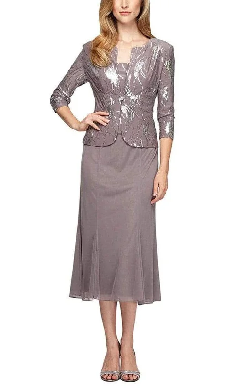 Mother-of-the-bride dressesAlex Evenings - 196267SC Two Piece Suit and Skirt Sequined Attire