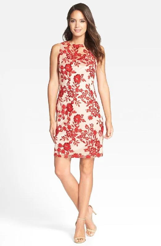 Shift dresses for womenJoanna Chen - Sequined Floral Embroidery Sheath Dress JC1259SC
