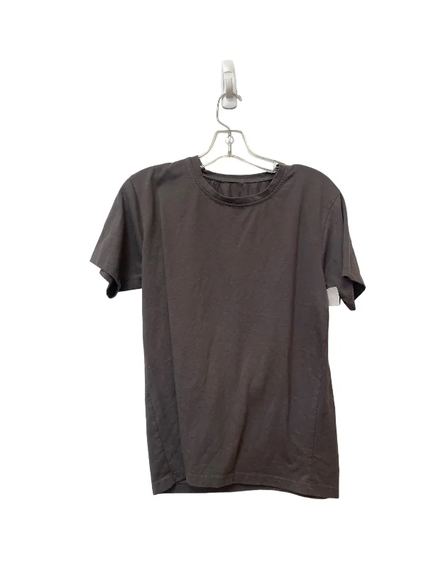 Bodycon women's topsGrey Top Short Sleeve Clothes Mentor, Size S