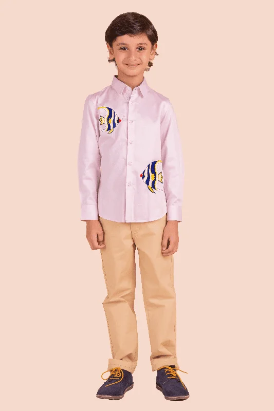 sweaters for menPre-Order: Shirt with  Fish Embroidery