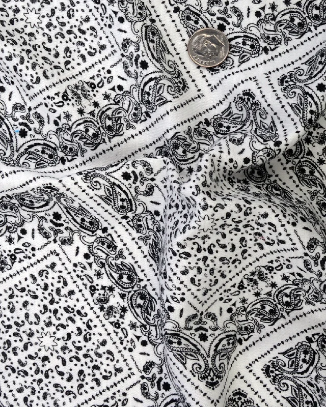 blouses for menDiamond Paisley Print On White T-shirt