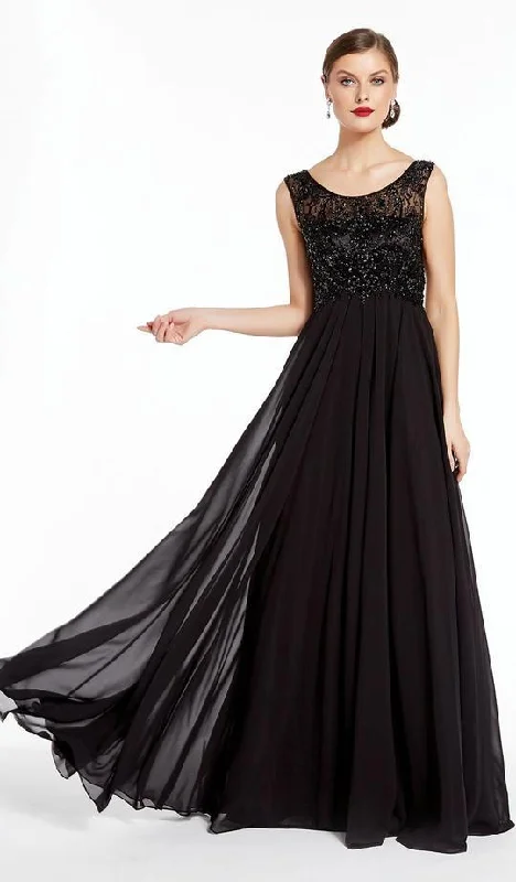 A-line dresses for womenAlyce Paris - 27316SC Beaded Illusion Scoop A-Line Dress