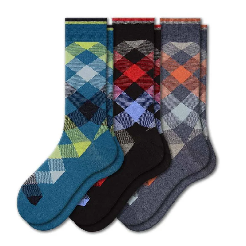denim shirts for menMen's Combed Cotton Socks - Argyle Pattern (3 Pair Packs)