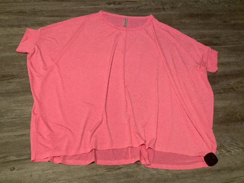 Workwear women's topsPink Top Short Sleeve Clothes Mentor, Size Xl