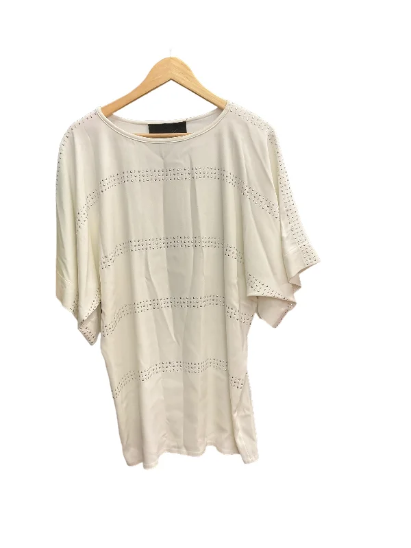 Winter women's topsIvory Top Short Sleeve Clothes Mentor, Size S