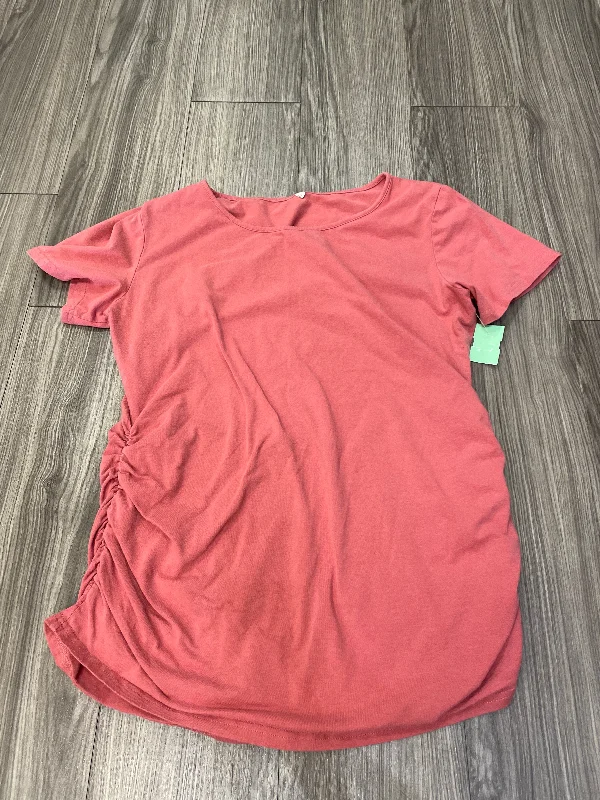 Boutique women's topsPink Top Short Sleeve Clothes Mentor, Size Xxl