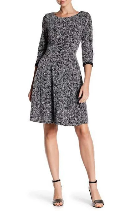 Halter dresses for womenTaylor - Quarter Length Sleeve Knit A-line Dress 9246MSC