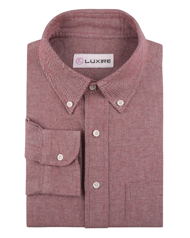 tops with prints for menRed Twill Flannel Work Shirt