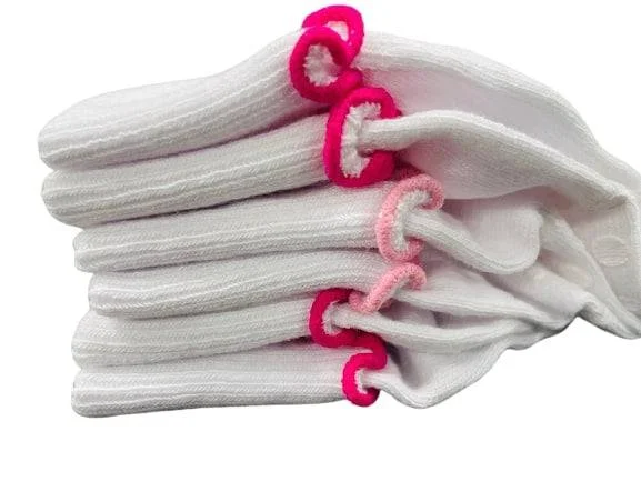3 Pair Assorted (Fuchsia/Pink/Fuchsia)