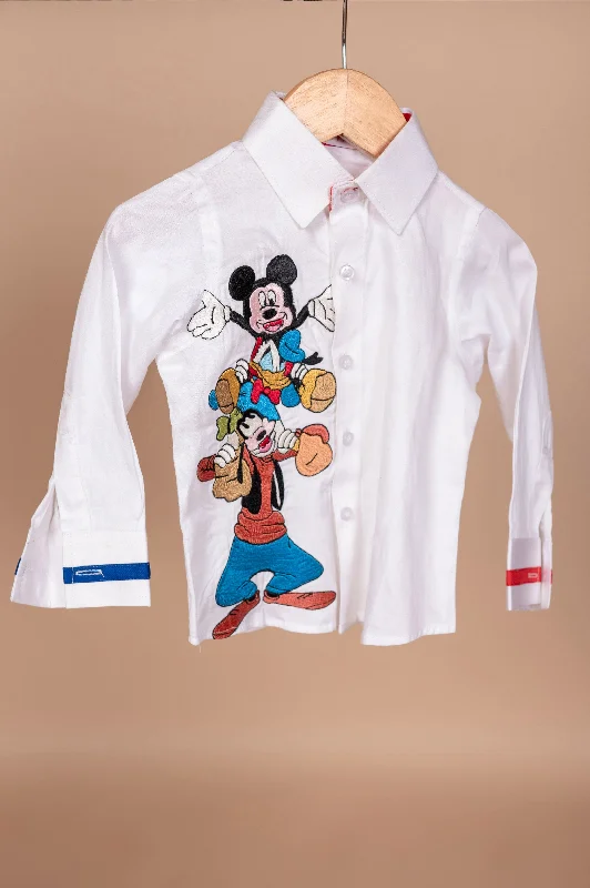 tops made from denim for menPre-Order: Goofy ad Mickey Shirt
