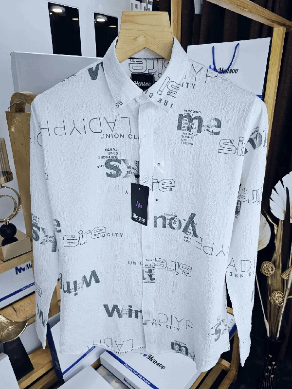 tops made from flannel for menEmboss Fab Printed Shirt Grey