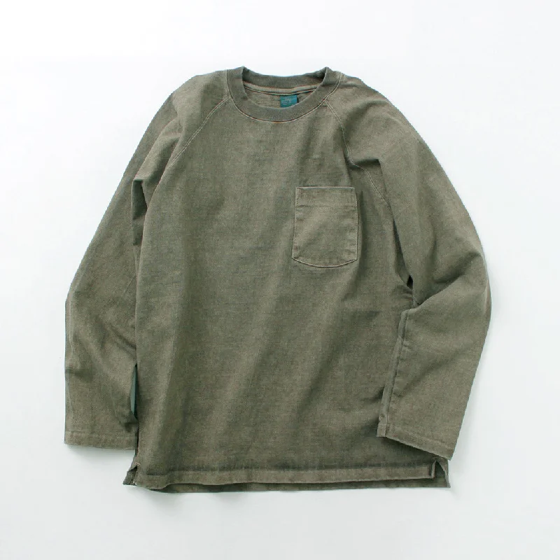 men's wear topsGOOD ON / Heavy Raglan Pocket T-Shirt Long Sleeve