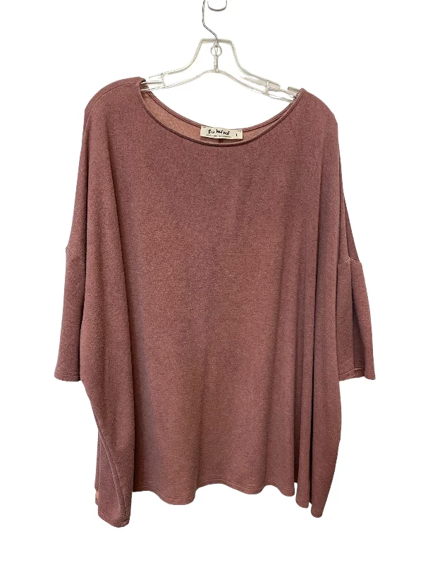 Asymmetric women's topsMauve Top Short Sleeve Basic Clothes Mentor, Size L