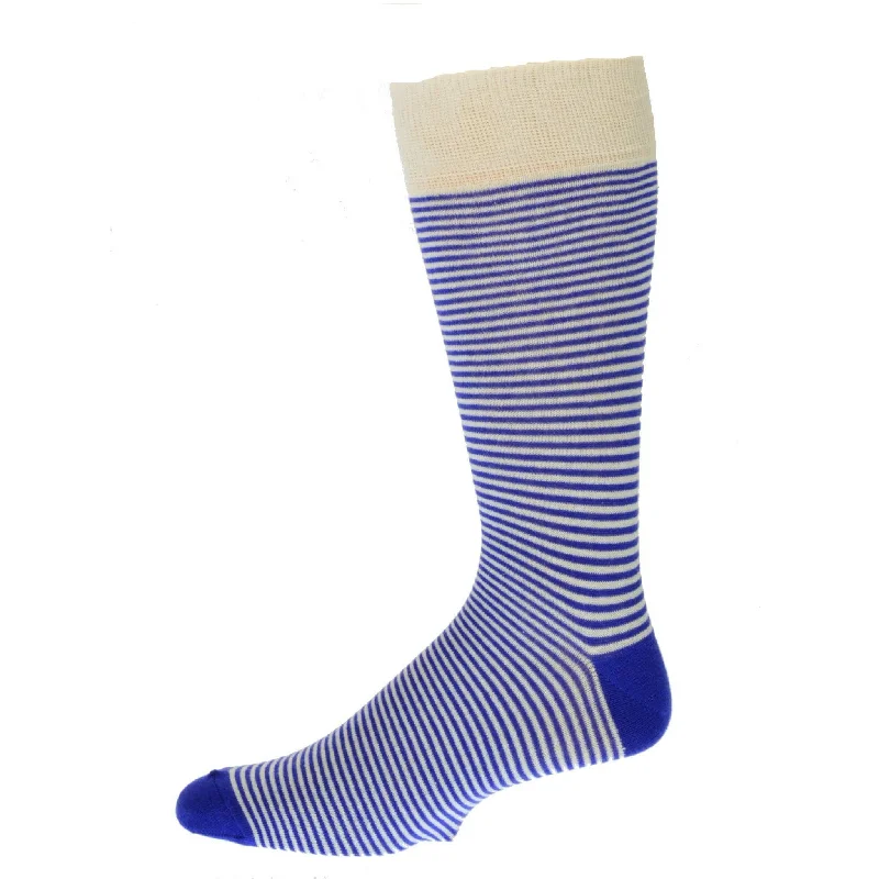 tops with rolls for menCombed Cotton Crew Socks for Men Pin-Stripes Lightweight Dressy Sock
