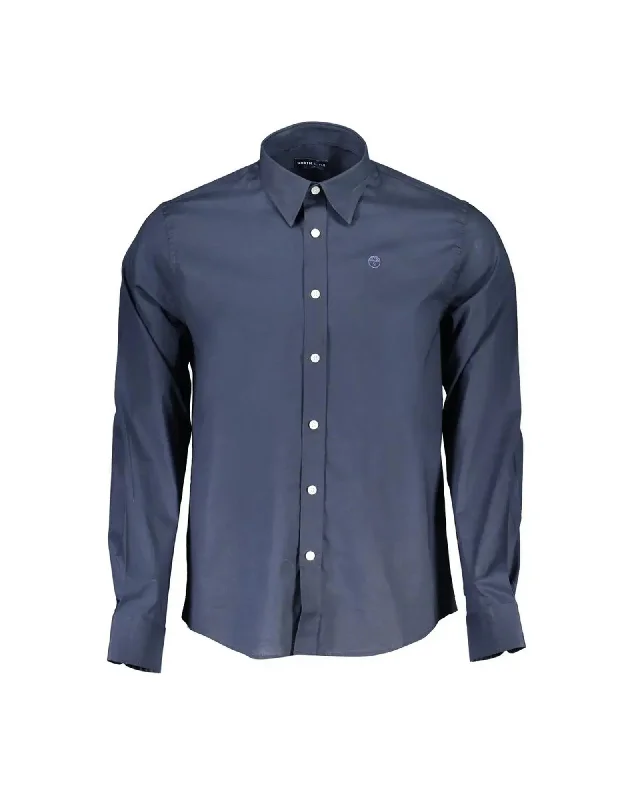 tops with lace-up for menNorth Sails Men's Blue Cotton Shirt - S