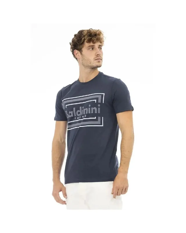 men's wear topsBaldinini Trend Men's Blue Cotton T-Shirt - L