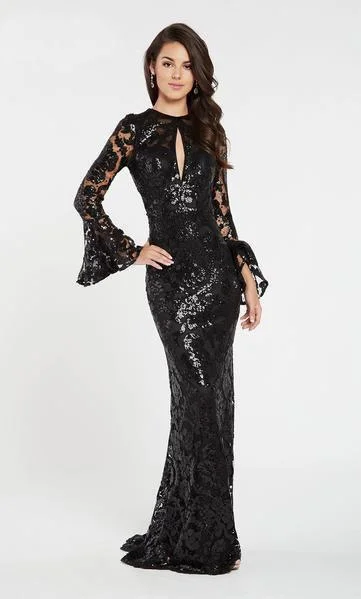 Transitional dresses for in-between seasonsAlyce Paris - Bell Cuff Long Sleeve Sequin Evening Dress 60478SC