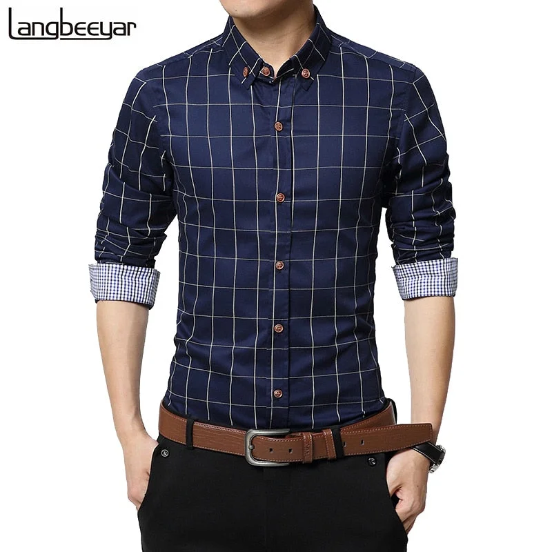 striped shirts for menSlim Fit Men Long Sleeve Shirt