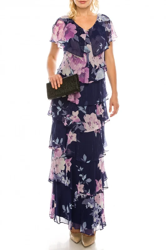 Little red dresses (LRDs) for womenSLNY - Floral Print V-neck Tiered Sheath Dress 9171432SC