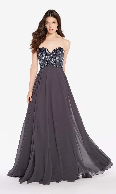 Batwing sleeve dresses for womenAlyce Paris - Embellished Corset Full A-Line Chiffon Gown 60050SC