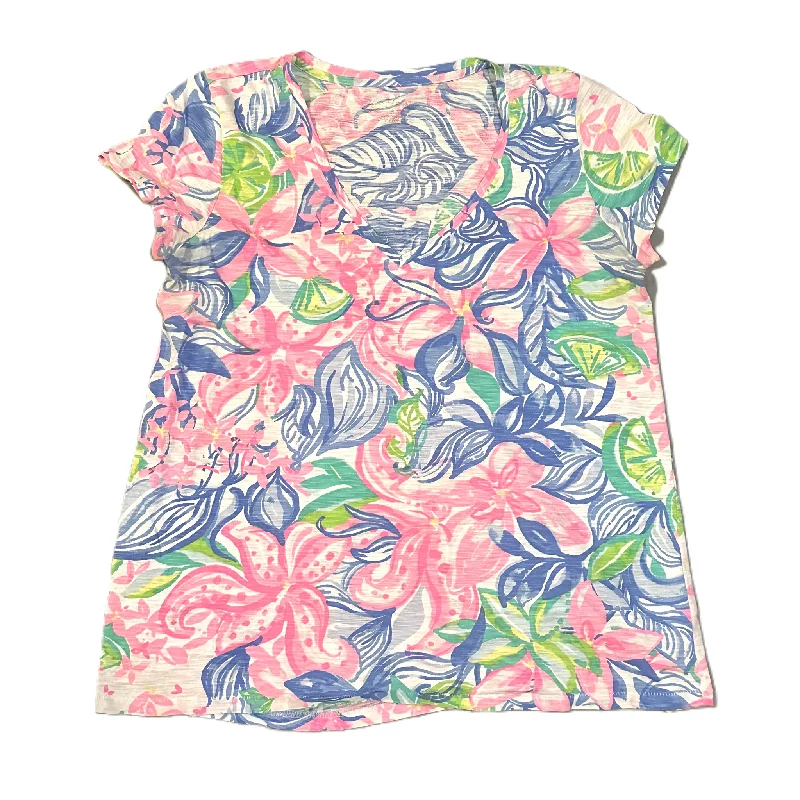 Mustard yellow women's topsTop Short Sleeve Designer By Lilly Pulitzer  Size: S