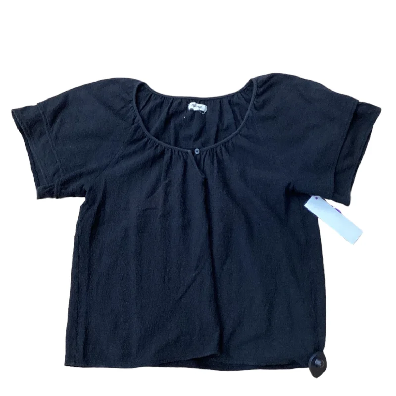 Statement women's topsBlack Top Short Sleeve Madewell, Size M