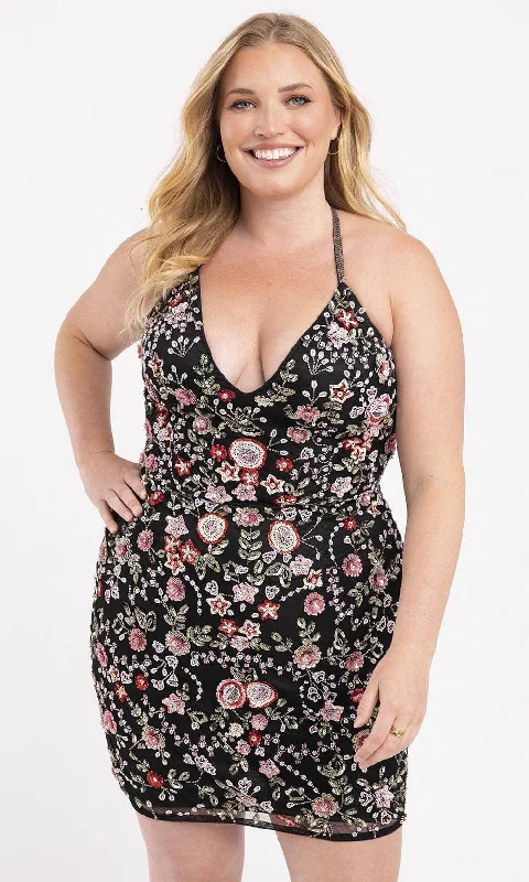 Dancewear dresses for performancesPrimavera Couture 14034 - Crisscross Cocktail Dress