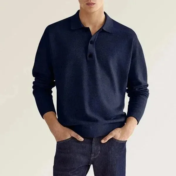 checked shirts for menLong Sleeve Button Men's Top Polo Shirt