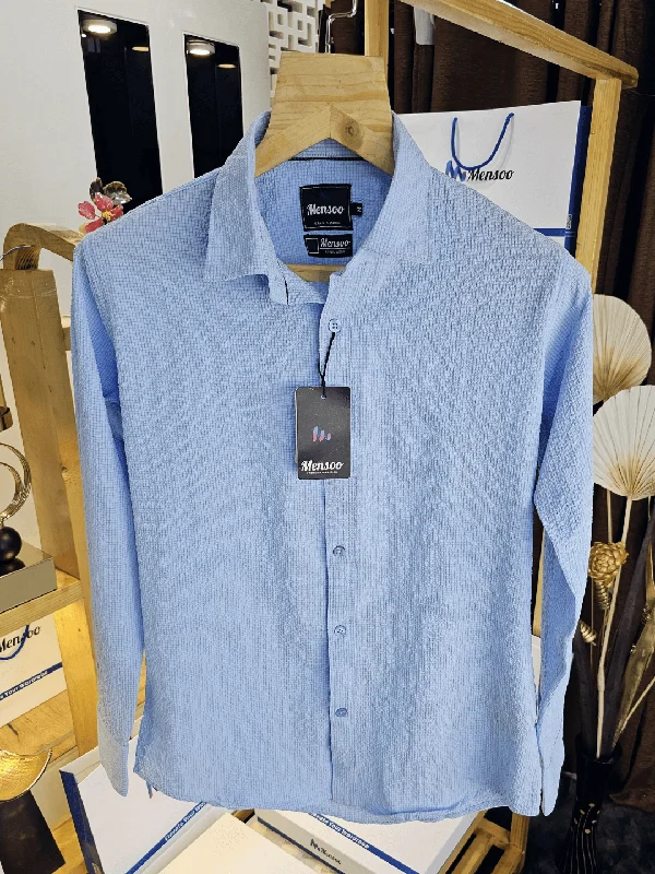 down jackets for menEmboss Plain Imported Shirt Sky