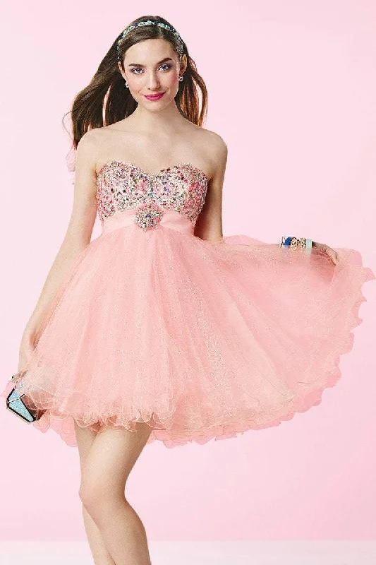 Sustainable dresses for eco-conscious womenAlyce Paris 3640 - Beaded Strapless Bodice A-Line Cocktail Dress