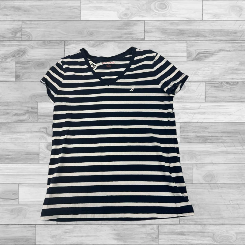 Bohemian women's topsStriped Pattern Top Short Sleeve Clothes Mentor, Size Xs