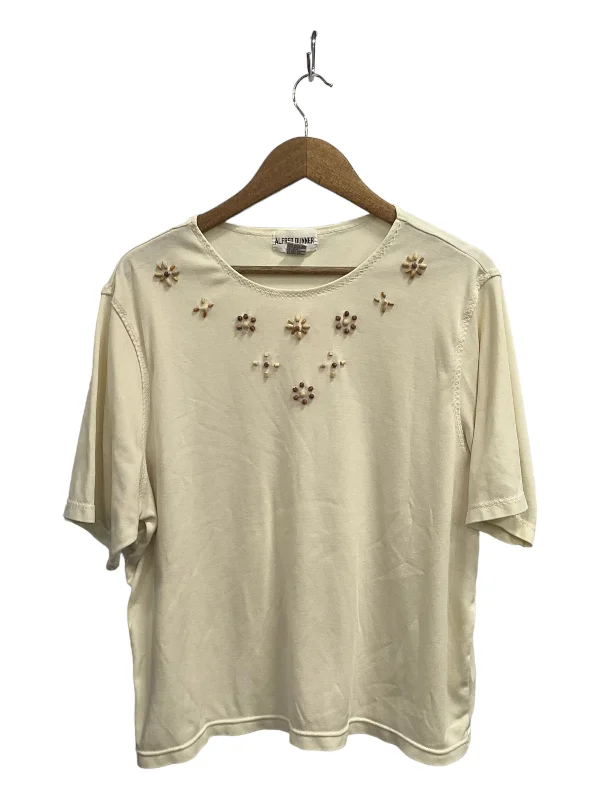 Animal print women's topsTop Short Sleeve Basic By Alfred Dunner  Size: 2x