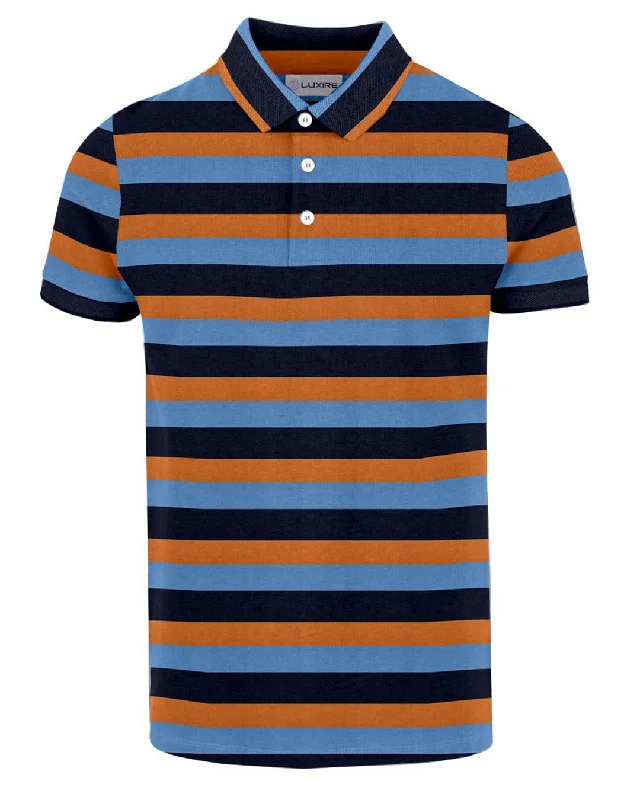 cable-knit sweaters for menNavy Orange Blue Stripes T-shirt