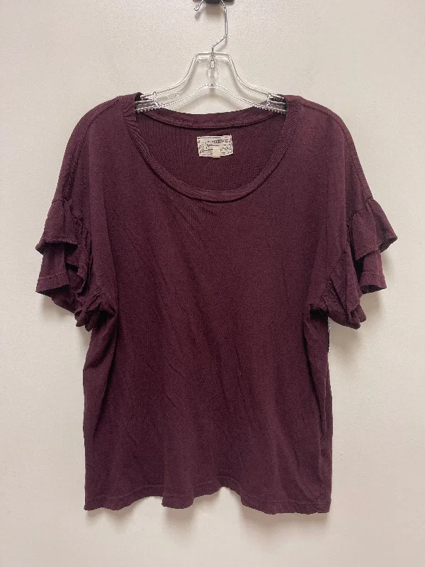 Athletic women's topsTop Short Sleeve Basic By Current Elliott  Size: Xs