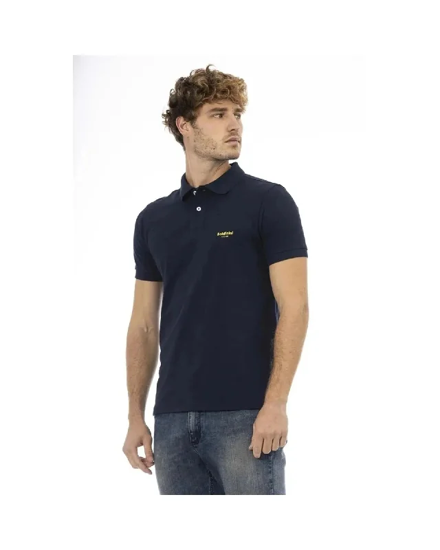 tops with lace for menBaldinini Trend Men's Blue Cotton Polo Shirt - M