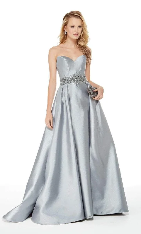 Synthetic dresses for budget-friendly optionsAlyce Paris - Strapless Lustrous Mikado Evening Gown 5051SC